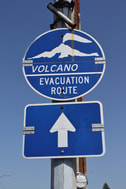Panneau d'évacuation volcanique